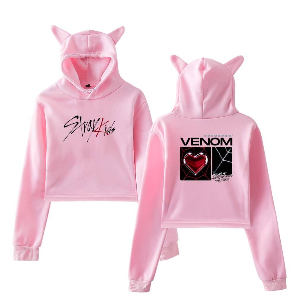 Slipknot Kid's Pink Hoodie with Ears and Graphic Design, Kanye West Merch.